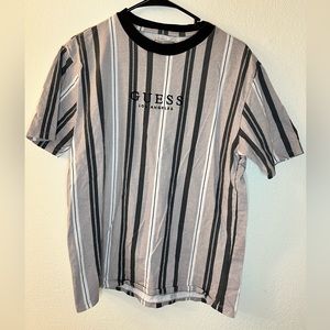 Guess Womens T-Shirt Size XS Oversized,100% cotton ,Striped